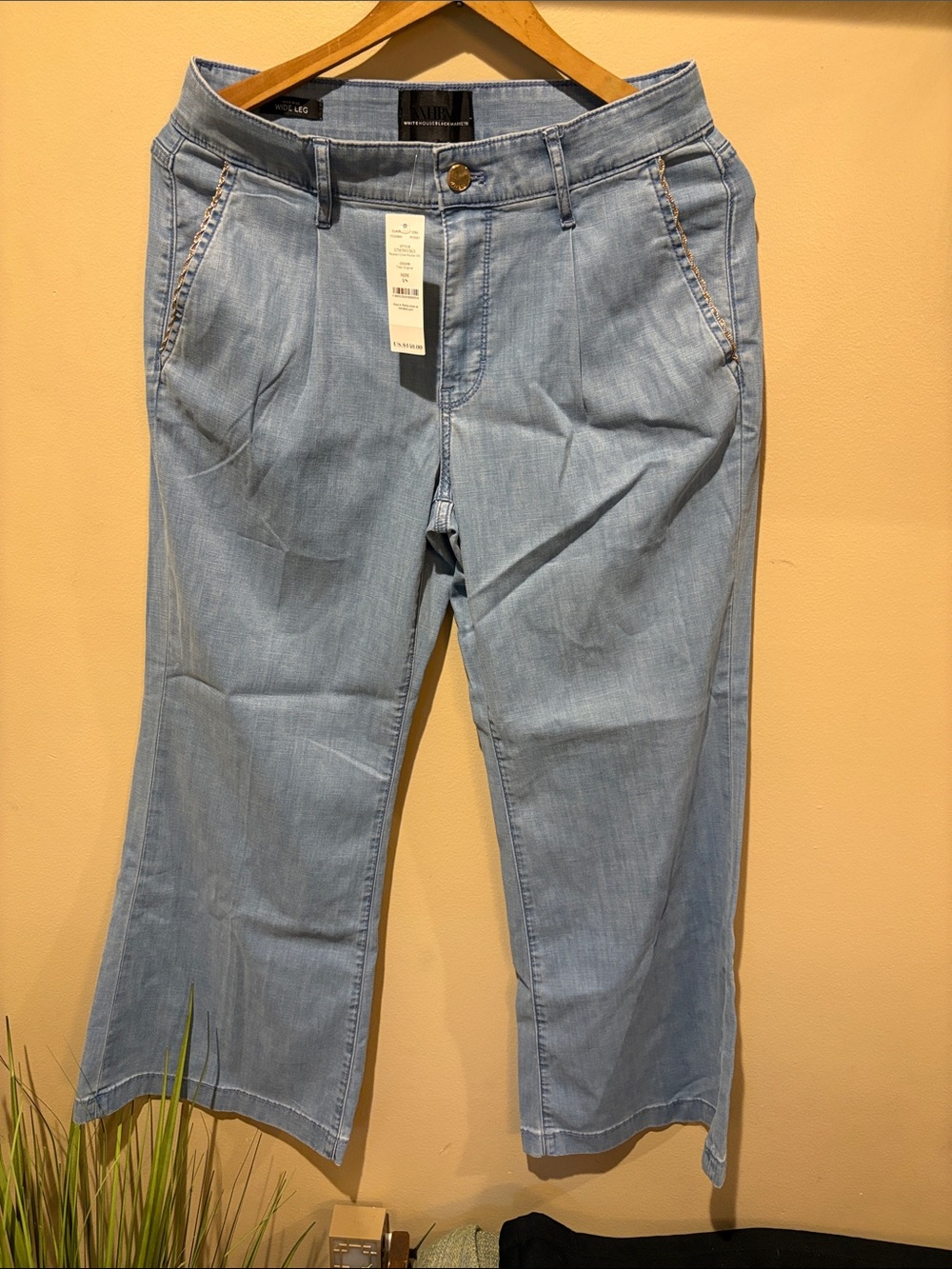 White House Black Market Light Blue Wide-Leg Jeans